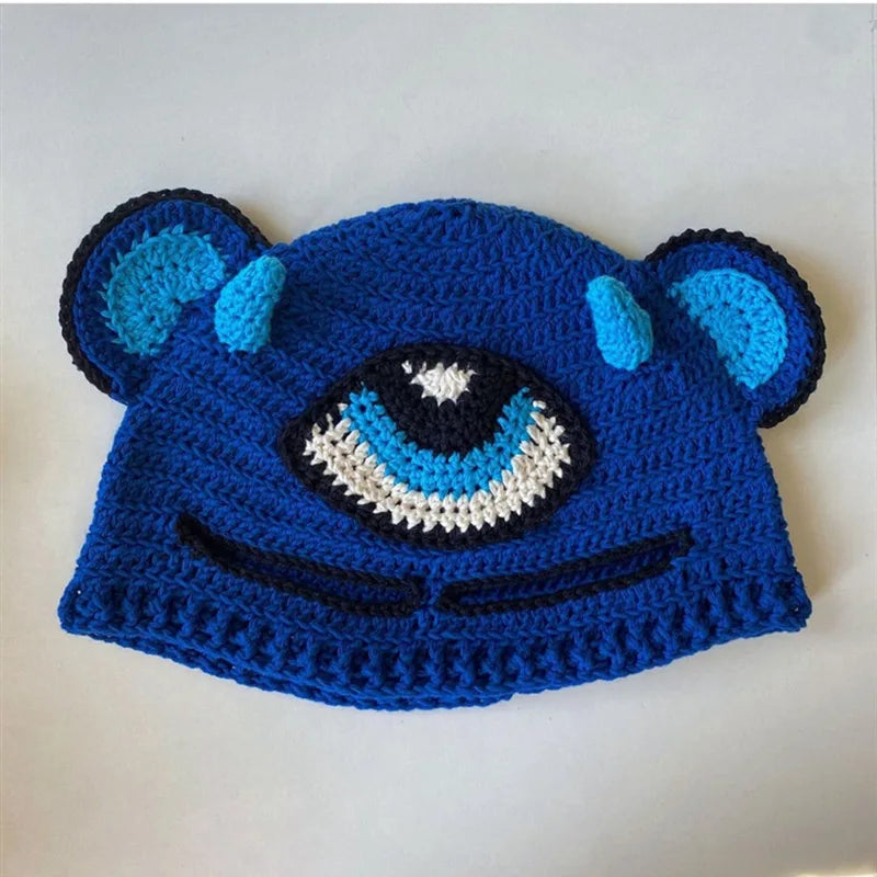 Gorro de orejas de animales de dibujos animados para niñas, máscara a prueba de viento, gorro de Snowboard cálido de invierno, Cosplay de Halloween