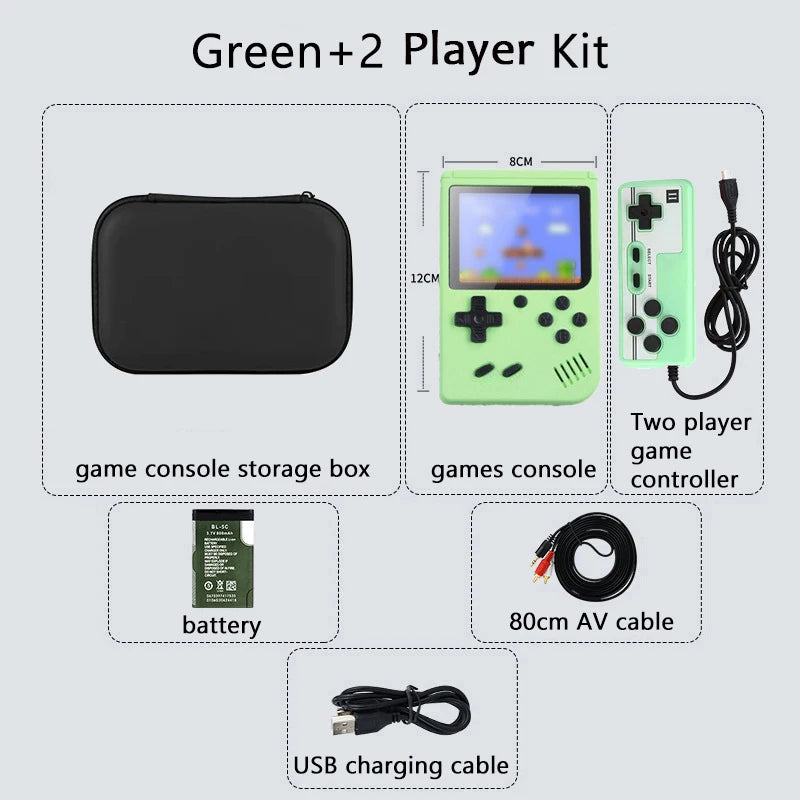 Consola de juegos retro arcade de 5 pulgadas con más de 500 juegos integrados, emulador de Game Boy, consola de videojuegos portátil para TV