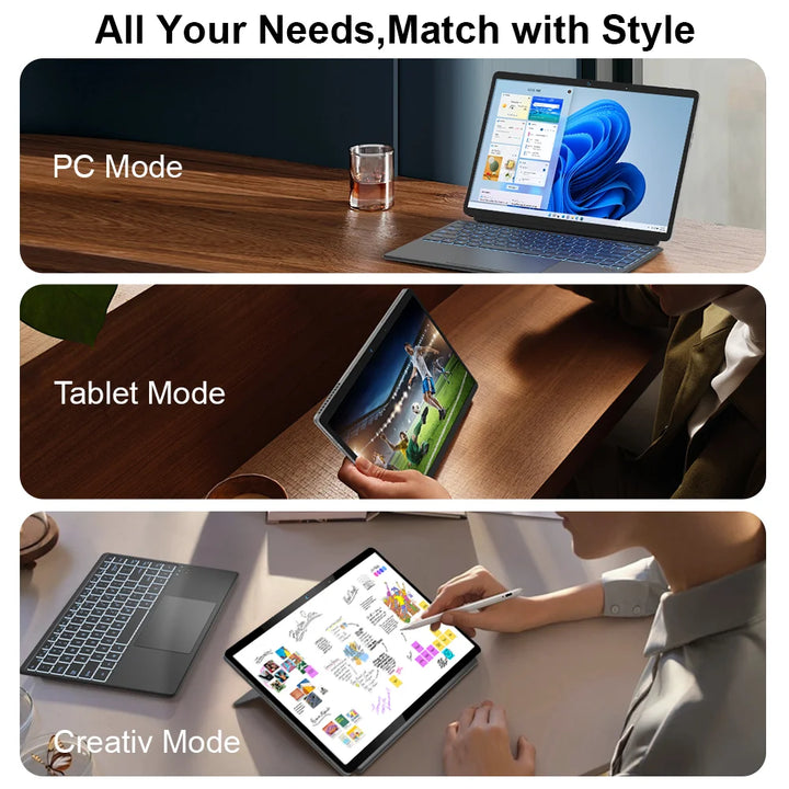 Tablet Mini Laptop Ninkear T40 de 14 pulgadas 2 en 1, Intel N100, 16GB+512GB, pantalla táctil IPS 1200P, Windows 11, portátil, envío gratis.