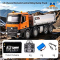 HUINA 1536PRO Venta caliente 1537 aleación Control remoto 1:14 rueda a escala completa ingeniería pesada camión volquete camión mezclador RC modelo de juguete