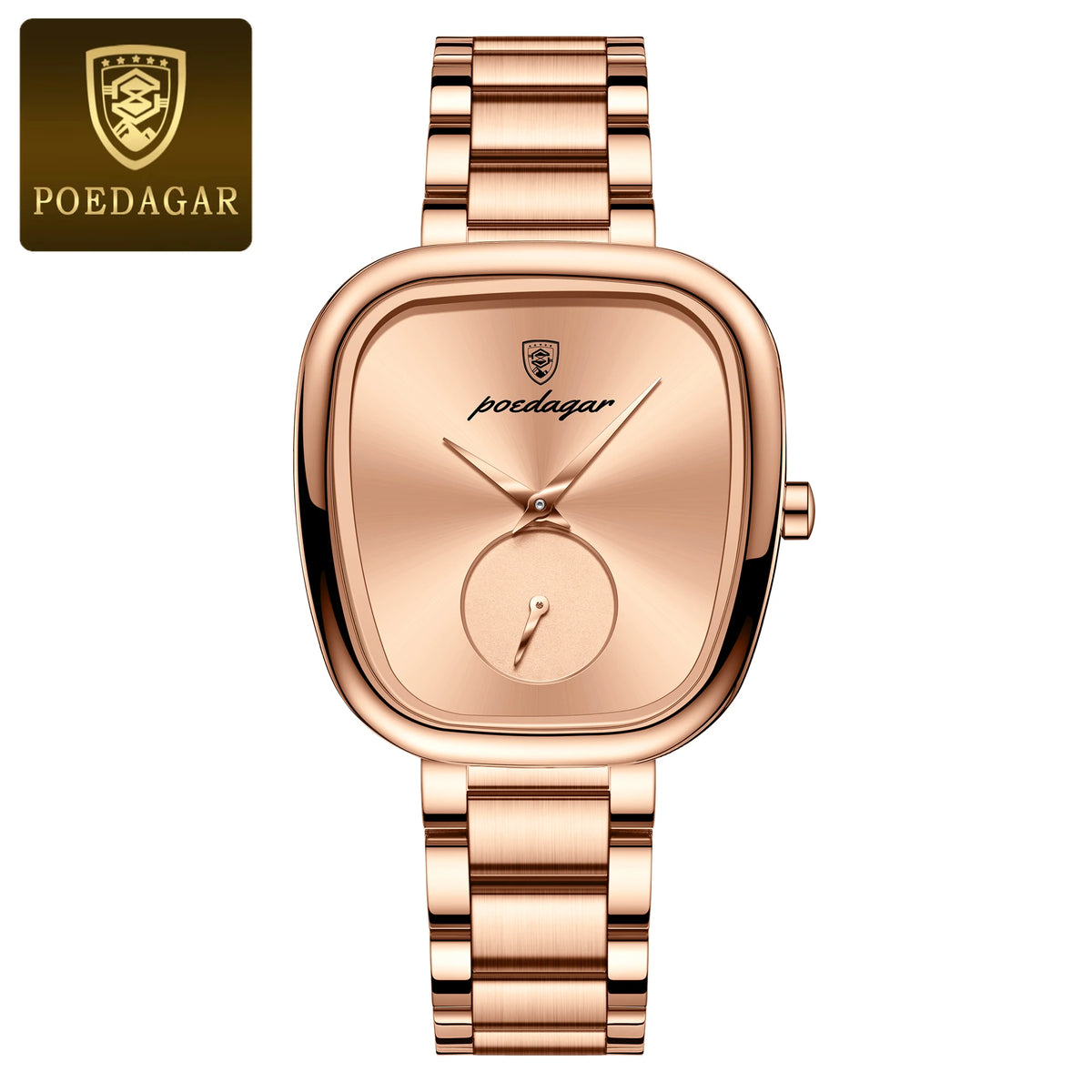 Reloj de pulsera original y exquisito para dama POEDAGAR, reloj de cuarzo resistente al agua de acero inoxidable, reloj de moda elegante para mujer
