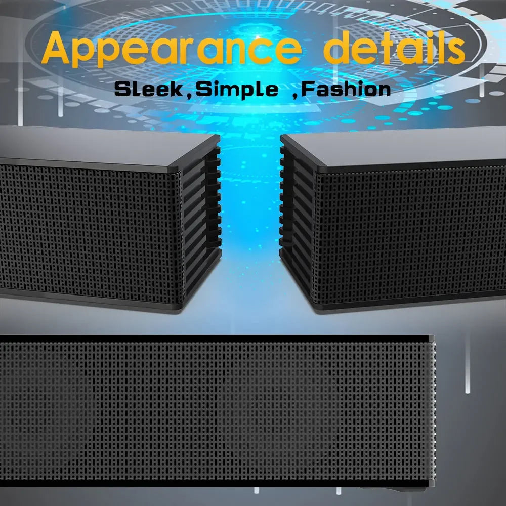 Sistema de Altavoces con Barra de Sonido Inalámbrica Bluetooth, Sonido Envolvente Estéreo, Altavoz de Sonido Superpotente, Sistema de Cine en Casa con Cable para TV y Proyector