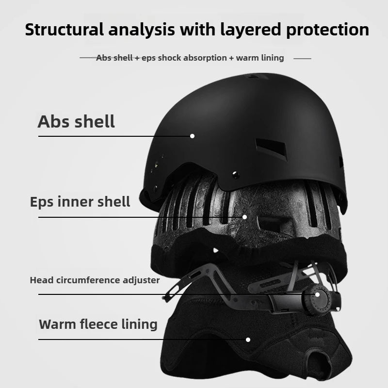 Eastinear-casco de esquí para hombre, gafas de nieve en uno, casco de Snowboard antiimpacto para mujeres adultas, esquí, monopatín, casco de seguridad para Snowboard