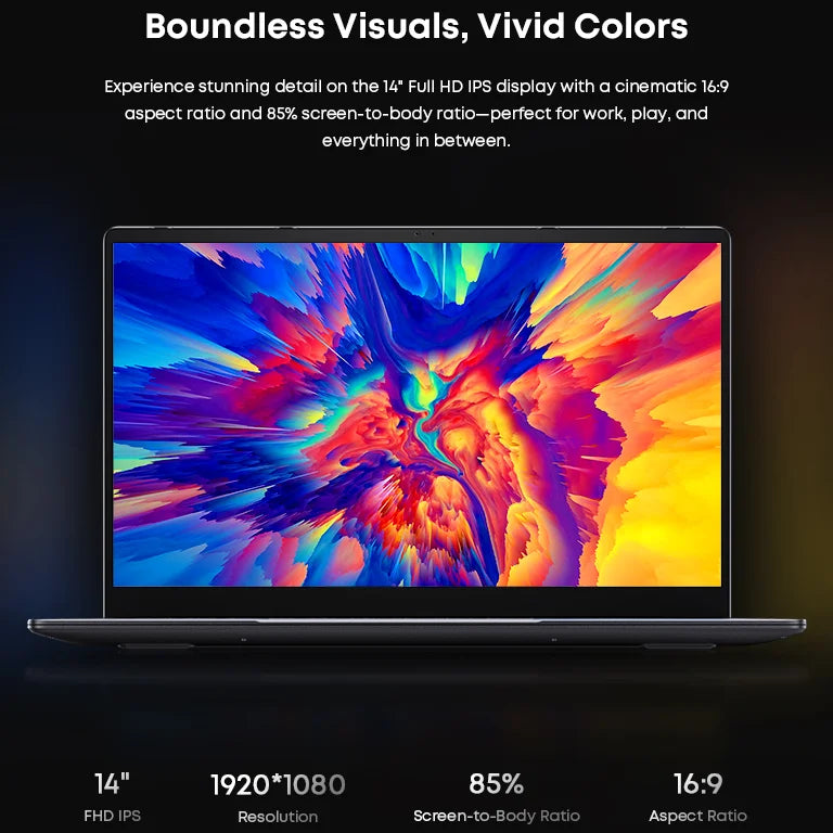 CHUWI CoreBook i3 10100Y  Laptop 8GB RAM 256GB SSD 14-inch Screen UHD Graphics 615 Intel i3 Processors Windows 11 Notebook PC