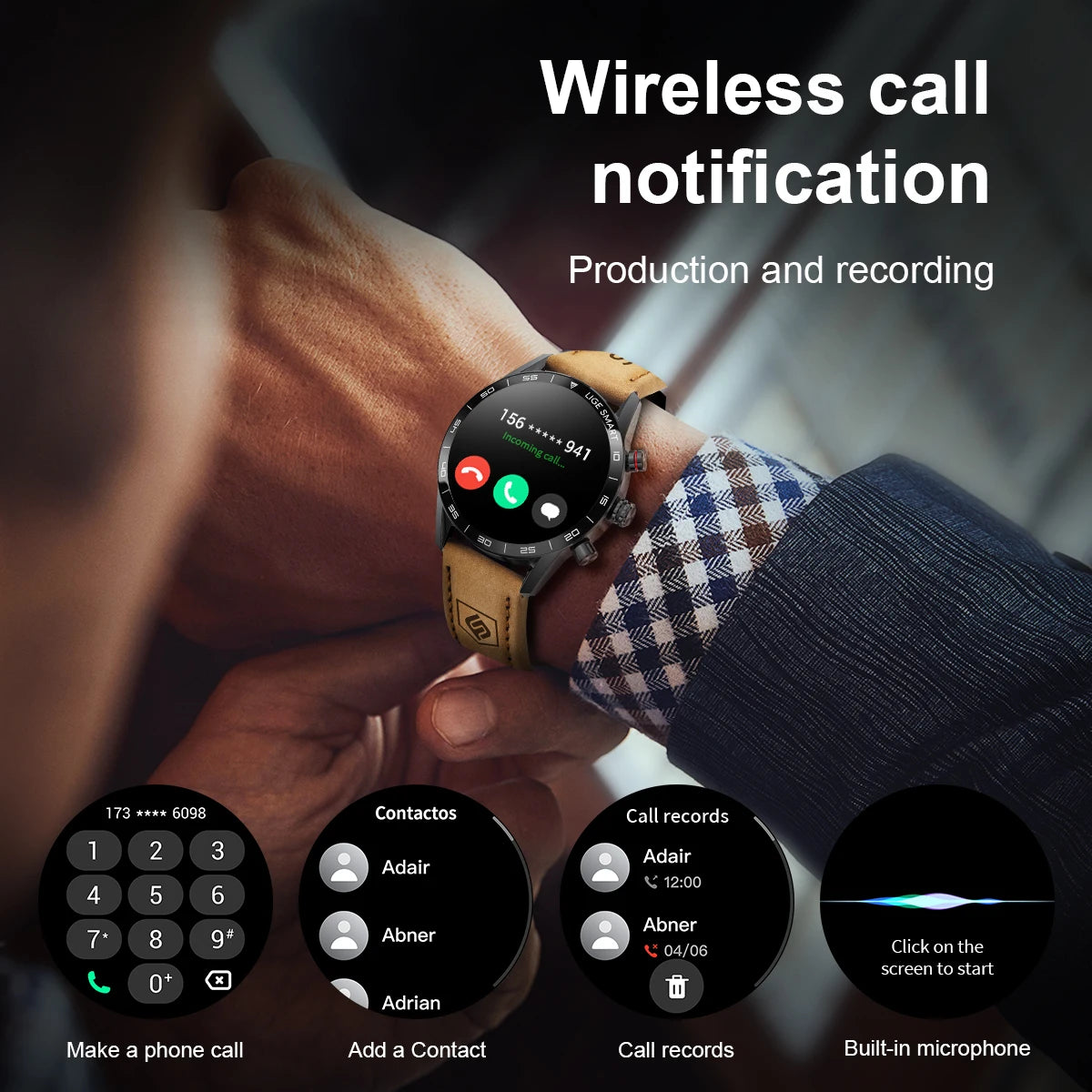Reloj inteligente empresarial LIGE para hombre, llamada Bluetooth, monitor de salud, resistente al agua IP67, rastreador de actividad física, pulsera inteligente, reloj inteligente 2024
