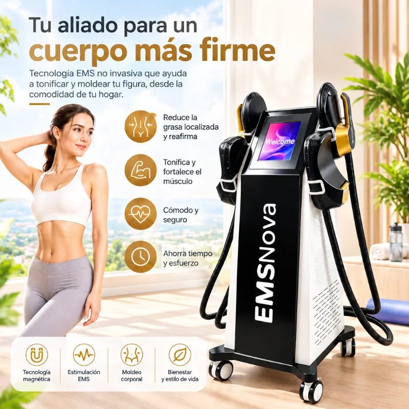 Máquina Profesional Ems Ultra Pro RF para Esculpir el Cuerpo, Moldear la Figura, Estimulador Muscular Zero Hiemt Neo con 4 Manijas para Salón