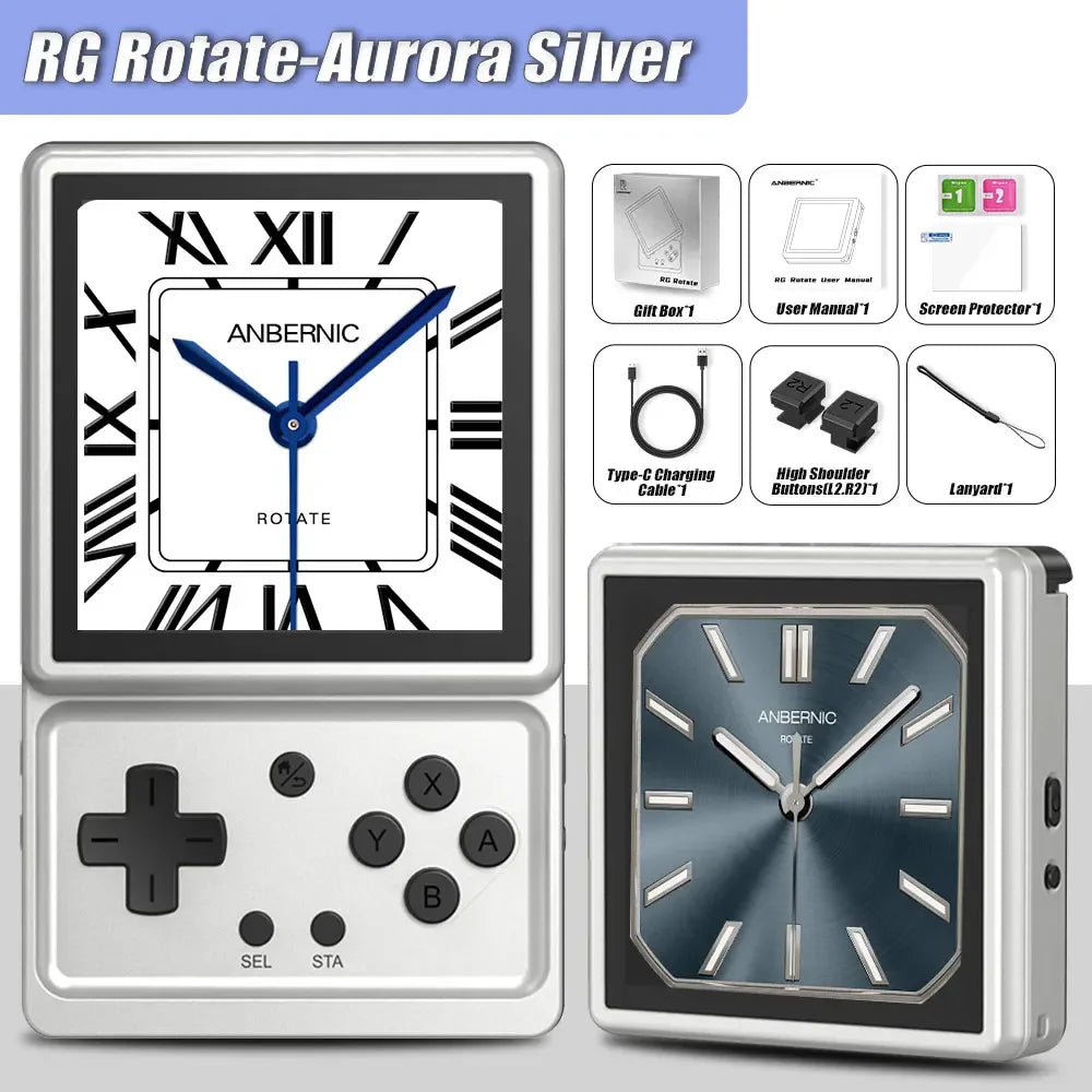 Consola de Juegos Retro Portátil Anbernic RG con Pantalla Giratoria de 3.5", Reproductor de Juegos Portátil Android T618