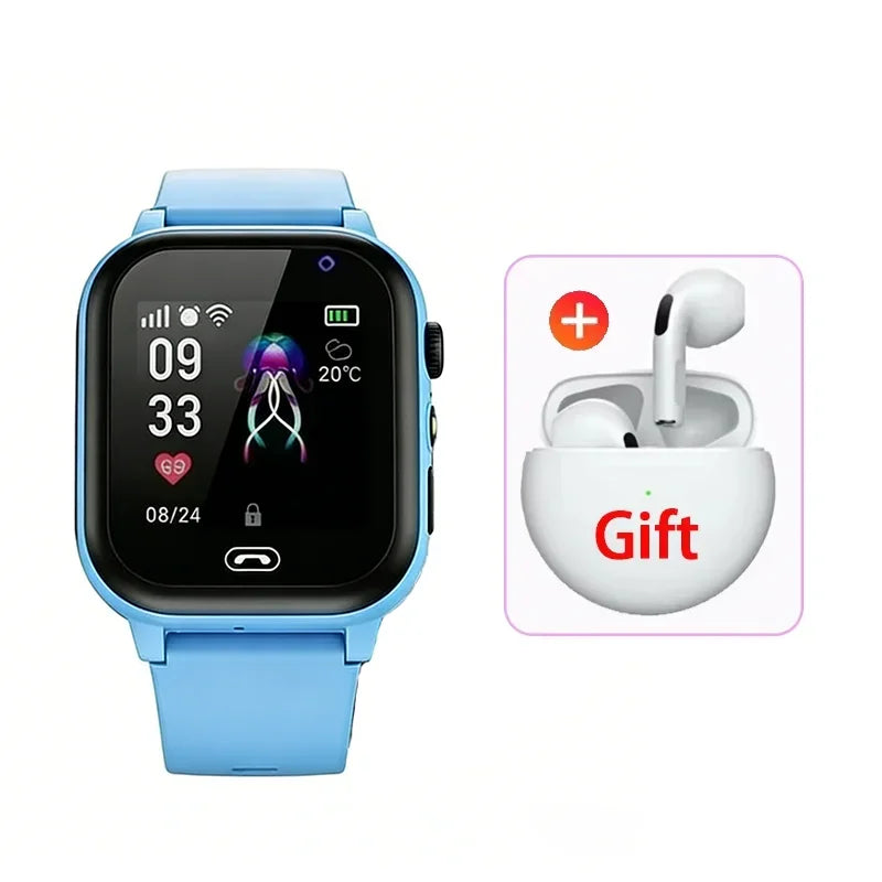 Reloj inteligente Lenovo 2026 5G para niños con llamadas, rastreador de ubicación SOS, tarjeta SIM, GPS, cámara, resistente al agua, regalo para iOS y Android