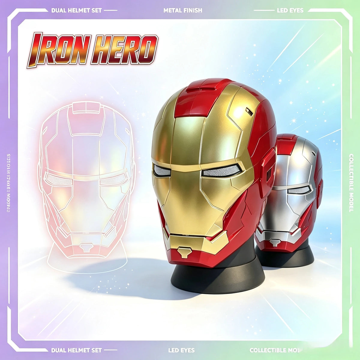 Nuevo Casco de Iron Man Mk5 Eléctrico/Manual con Apertura y Cierre, Control de Voz Bilingüe, Juguetes de Colección para Adultos, Regalo de Anime