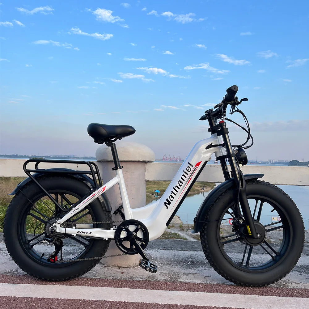 Bicicleta eléctrica de 20 pulgadas, doble motor de 2000W, ciclomotor todoterreno, scooter de batería de litio para ir al trabajo, bicicleta de batería para hombres y mujeres