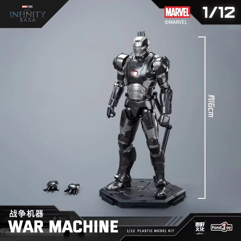 Fondjoy Marvel 1:12 Serie de Montaje 3 Iron Man 3 Mk3 Figura de Acción Caja Sorpresa Vengadores Saga Infinita Modelo Coleccionable Juguete Regalo