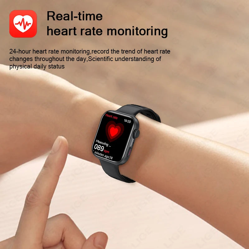 Reloj inteligente LIGE con pantalla HD de 1.83", para hombre y mujer, llamadas por Bluetooth, deportes, fitness, monitor de frecuencia cardíaca y oxígeno en sangre, smartwatch para hombre 2026