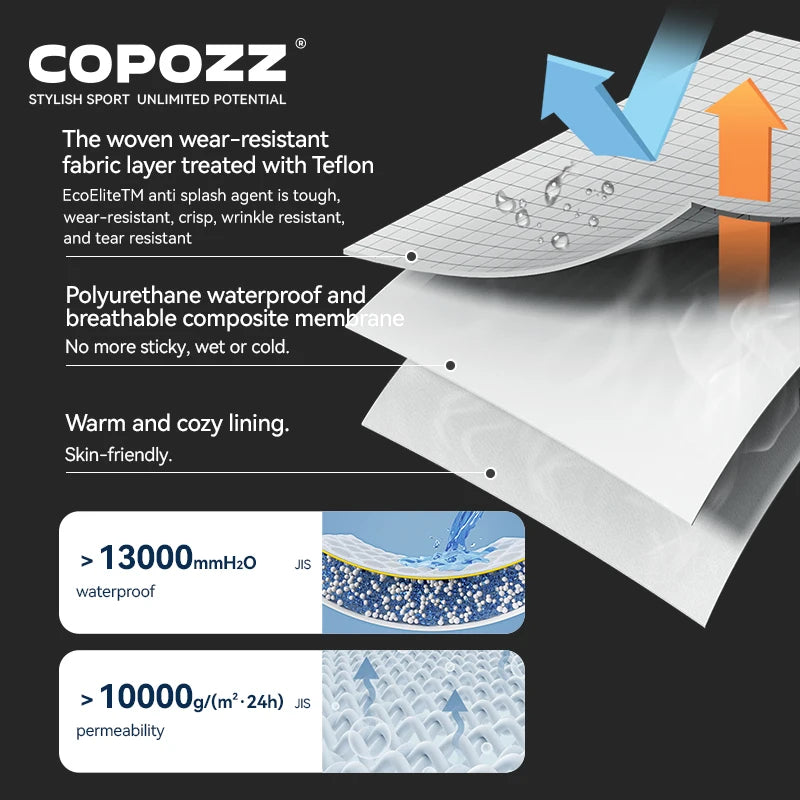 COPOZZ 2025 hombres mujeres mono de esquí de una pieza deportes al aire libre monos de Snowboard impermeable traje de esquí de invierno mono con capucha