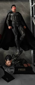 1/3 Superman Anime Figure black Superman Double headed replaceable Peripheral Resin Statue Desktop Decorate Ornaments Gifts Toys