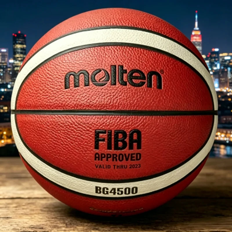 Balón de Baloncesto Molten BG4500 Número 5/6/7, Resistente al Agua y al Desgaste, de Cuero PU Suave para Entrenamiento Juvenil