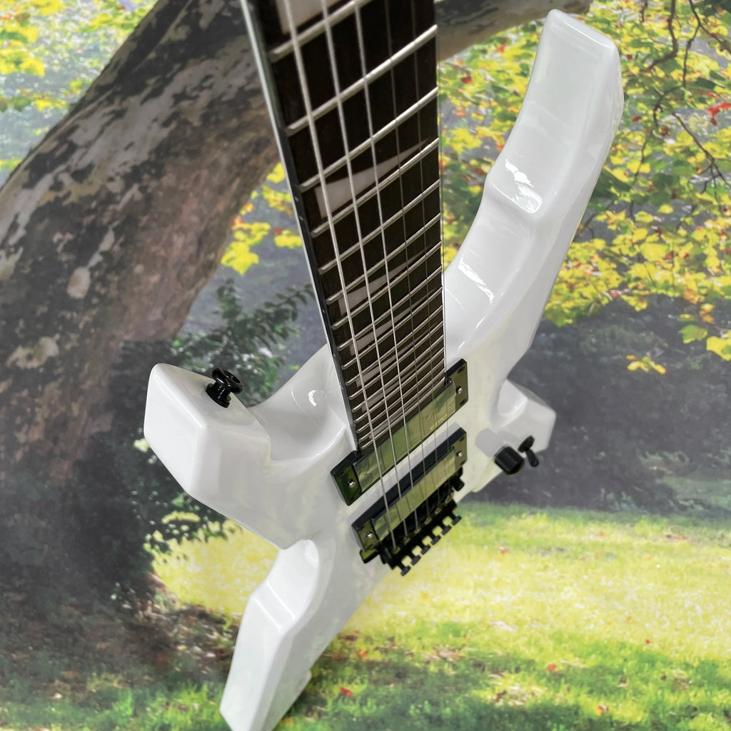 Guitarra eléctrica de 6 cuerdas, guitarra con diapasón de palisandro, guitarra eléctrica profesional para toque rápido, para interpretación de heavy metal.