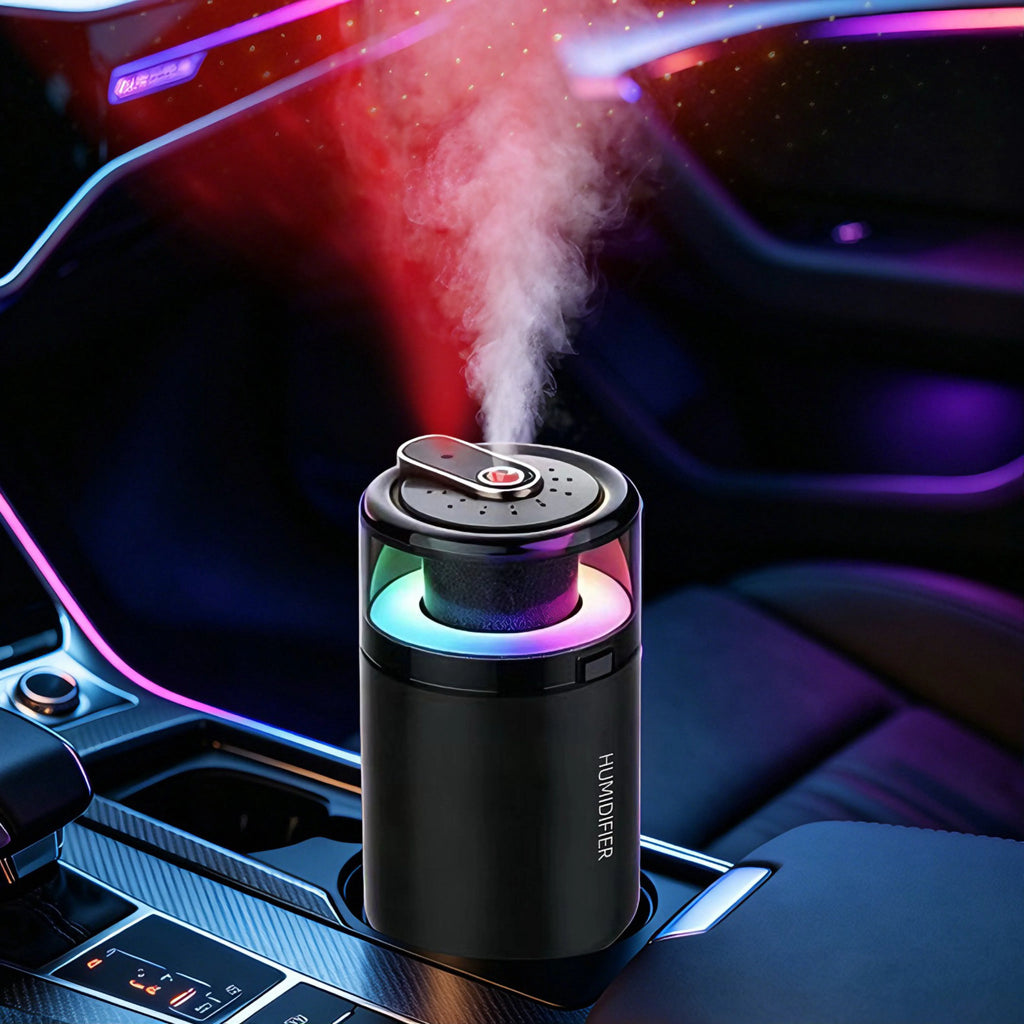 Humidificador y Difusor de Aroma USB con Diseño de Cielo Estrellado, Mini Nebulizador Portátil con Luz RGB, Ideal para Auto, Hogar y Oficina