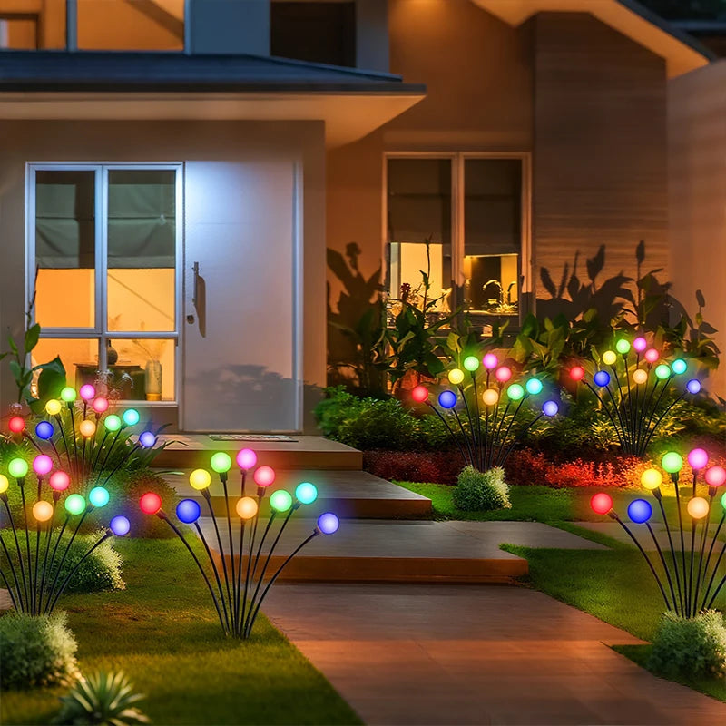 Lámpara solar LED de luciérnaga para exteriores, oscilante e impermeable, para decoración de patios, senderos, jardines y paisajes