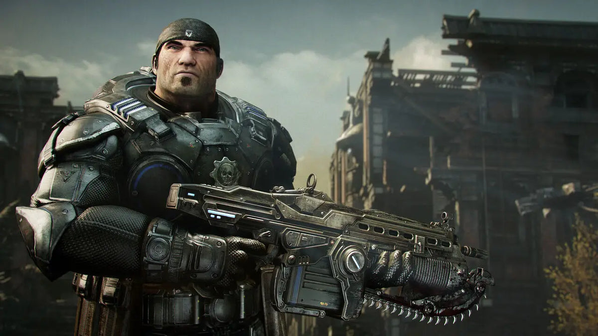 Gears of War Reloaded - PS5 - New Sealed - PAL Spain - Plaion, Action game with remastered 4K graphics, includes all DLCs and PS5 enhancements, perfect for collectors and gamers, rated for ages 16+.