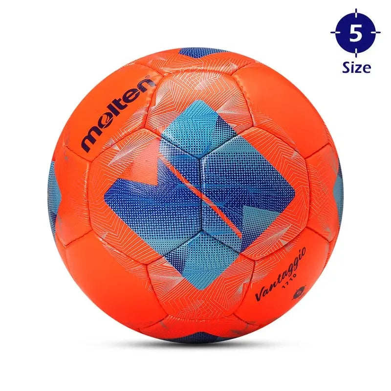 Pelotas de fútbol fundidas, talla oficial 5, talla 4, PVC, resistente al desgaste, cosidas a mano, competición de fútbol al aire libre, partido de entrenamiento