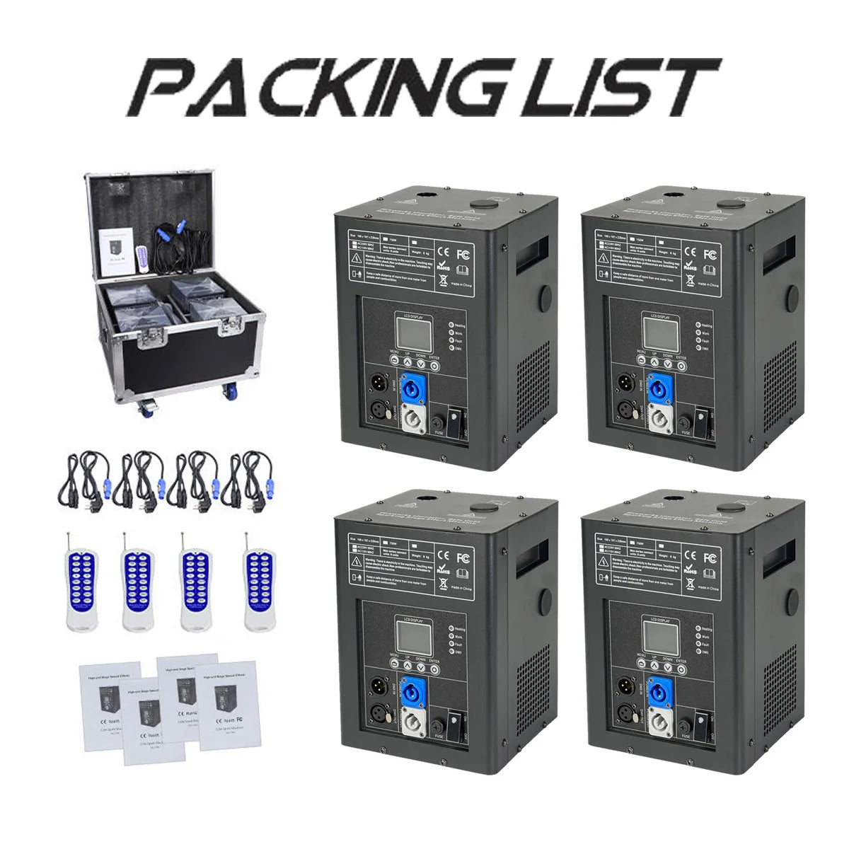 Máquina de Chispas Frías de 750W con Polvo DMX, Control Remoto Inalámbrico, Fuente de Fuegos Artificiales Fríos para Escenario, Bodas, Fiestas y Espectáculos, Máquina de Chispas Frías con Estuche de Transporte