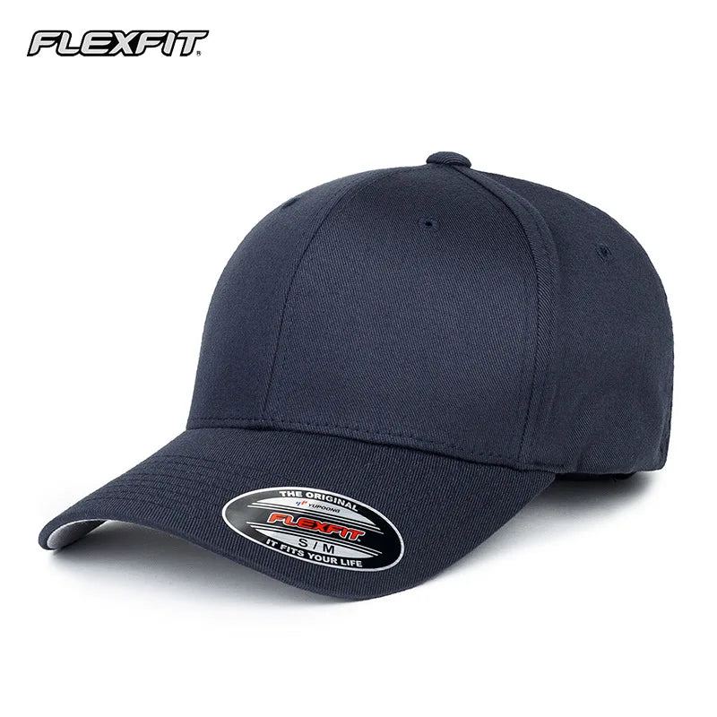 Gorra de béisbol FLEXFIT para hombre, gorra deportiva para exteriores, cierre completo, circunferencia de cabeza grande, ala corta, transpirable, parasol