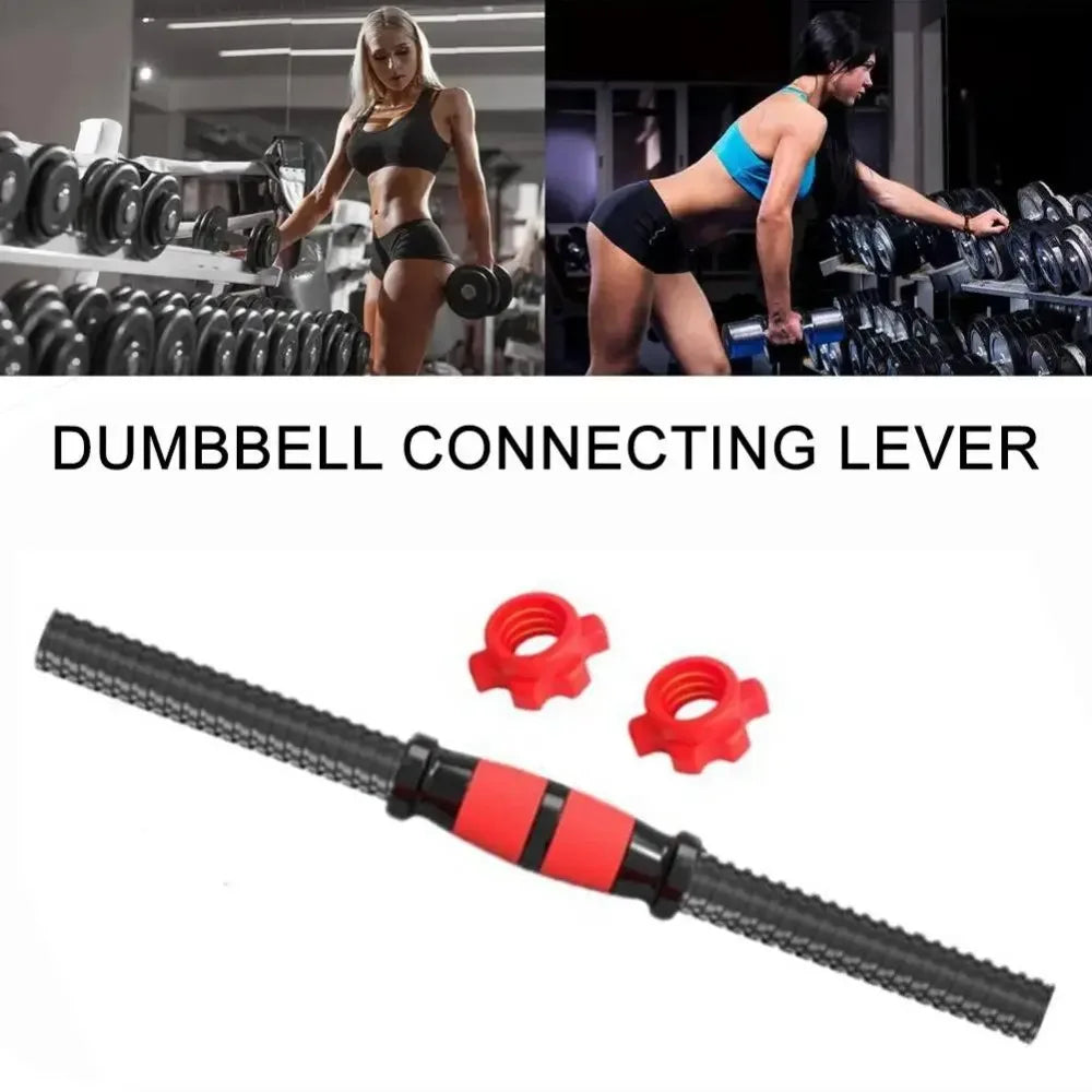 Barra de Mancuernas de PVC, Accesorios para Gimnasio en Casa, Mangos de Mancuernas Roscados Duraderos, Equipo de Fitness, Collares con Cierre Giratorio