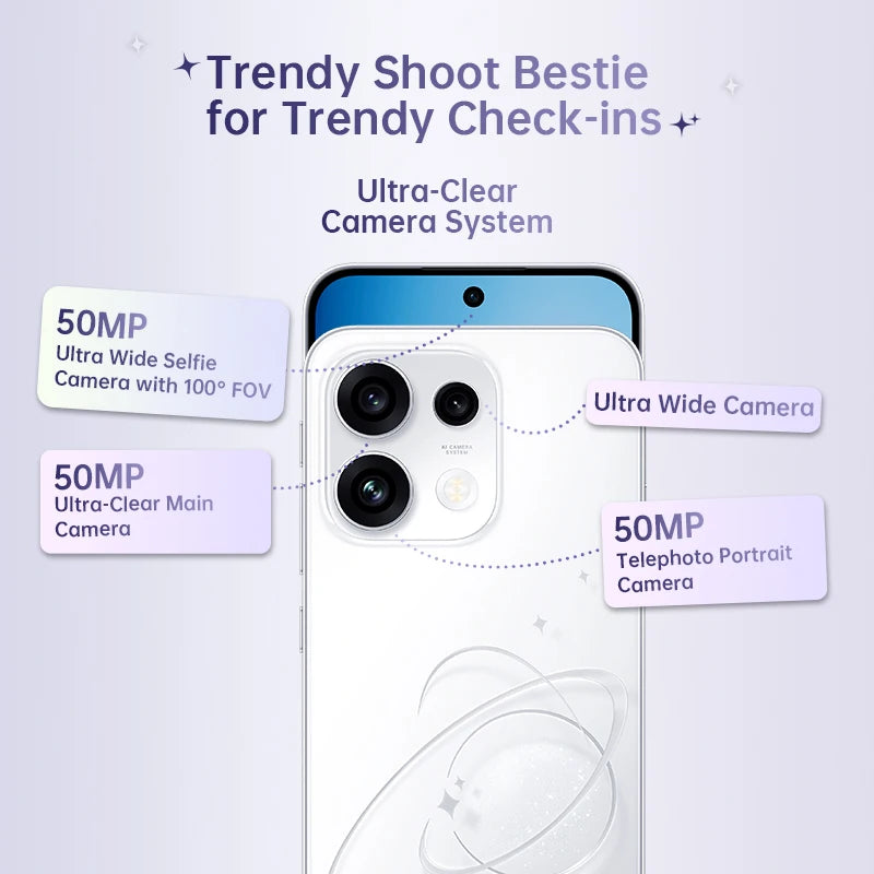 Smartphone - OPPO Reno16 F 5G 8GB+256GB espec. UE AI Remix Collage Cámara selfie ultra gran angular de 50 MP ColorOS 16.0 Batería de 6500 mAh