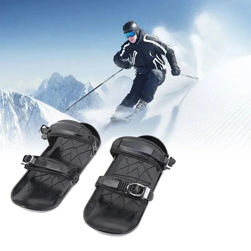 Esquís Cortos Mini Ajustables Portátiles con Botas, Skiboards, Snowblades para Adultos, Deportes de Invierno al Aire Libre, Esquí, Snowboard