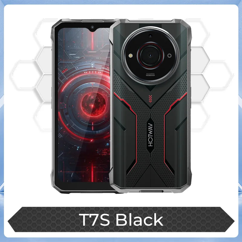 Smartphone robusto HOTWAV T7S, ultra delgado, batería de 6280 mAh, pantalla HD+ de 6.52'', 4 GB de RAM, 128 GB de ROM, cámara de 21 MP, Android 13