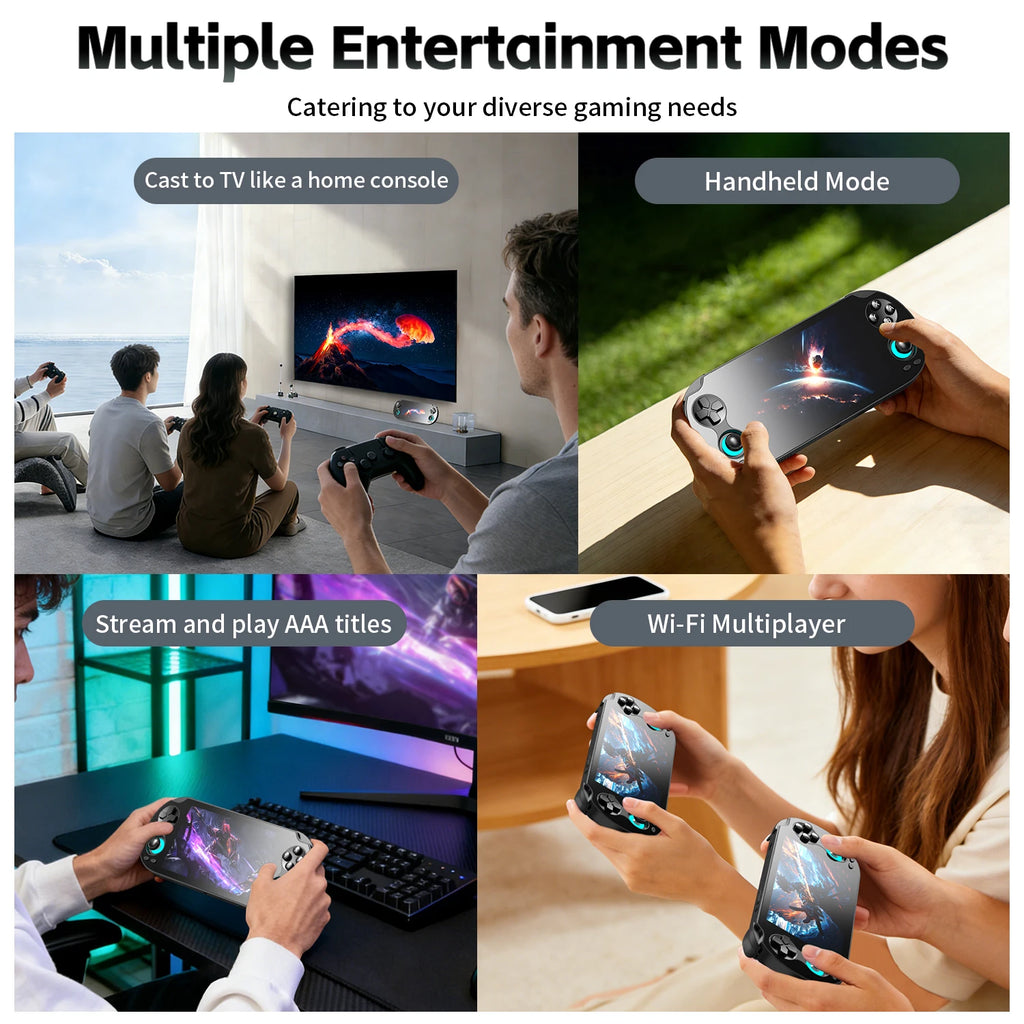 Consola de videojuegos portátil ANBERNIC RG VITA, pantalla táctil IPS de 5.46", Android, 5000mAh, reproductor de juegos portátil multiemulador, WIFI 5, transmisión por IA
