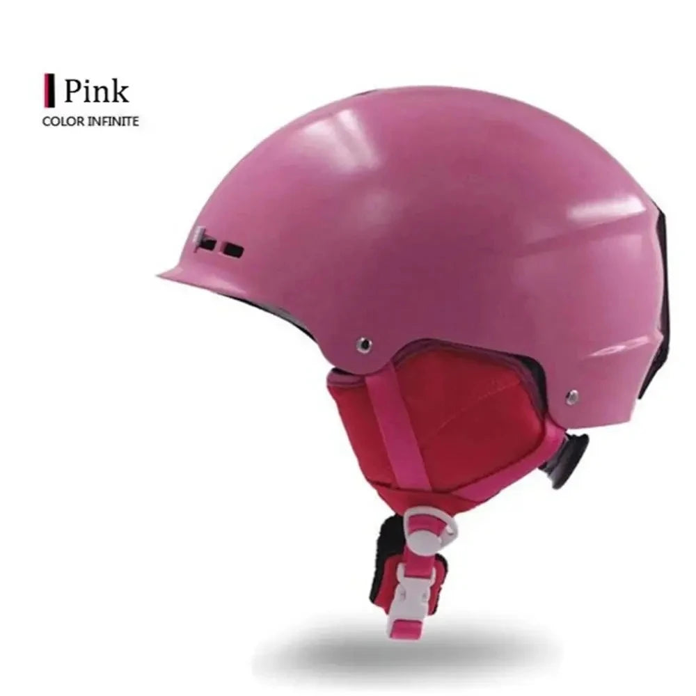 NUEVO casco de esquí ROSA para adultos mujeres hombres casco de esquí moldeado integralmente monopatín esquí Snowboard casco de nieve casco de seguridad rosa