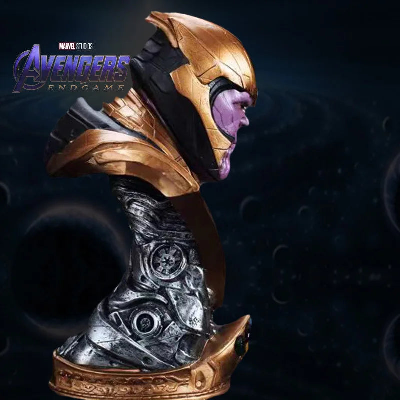 Marvel Avengers Quality Thanos Bust 38cm Quality Hand-made Model Statue Figure Living Room Decoration Large Resin Collection Gif