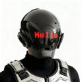 Máscara de casco LED de estilo cyberpunk con pantalla integrada, controlable mediante aplicación, diseño tecnológico de cobertura total para Halloween, fiestas de disfraces, festivales de música.
