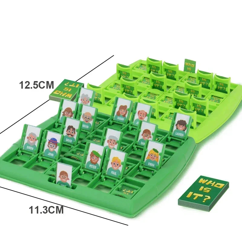 Juego de mesa de adivinanzas "Quién soy", juego de rompecabezas interactivo para dos personas con tablero portátil, adecuado para niños