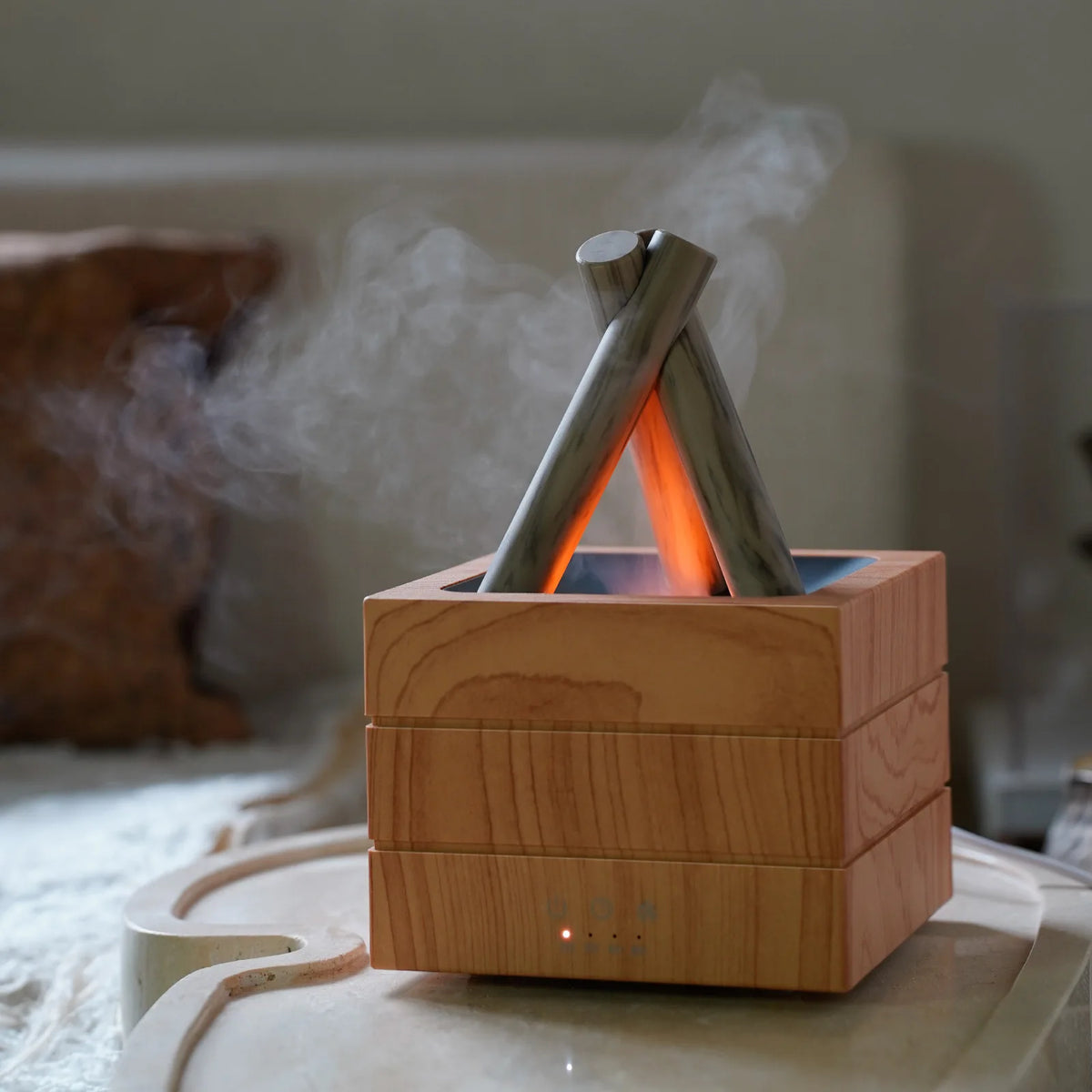 Difusor de Aroma de llama de 280ml, humidificador de aire USB, luz de ambiente colorida y Control remoto, difusor de Aroma de aceite esencial de hoguera
