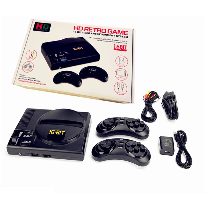 Consola Retro Mini Mega Drive Clonada con Salida HD, Basada en Hardware, Compatible con Tarjetas Micro TF y Cartuchos Originales de Sega (sin juegos)