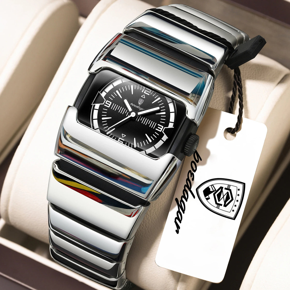 Reloj de pulsera para hombre POEDAGAR de alta calidad, luminoso, resistente al agua, de acero inoxidable, reloj de cuarzo deportivo a la moda para hombre