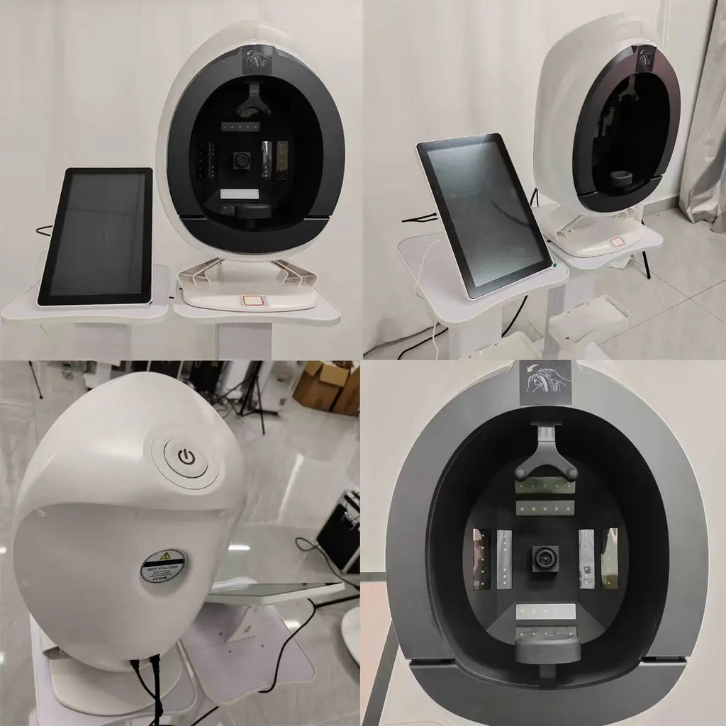 Analizador de Piel AISA Q1 X5 3D Profesional, Máquina Analizadora Facial O1 Pro con IA, Escáner de Análisis de Piel de 15.6 Pulgadas con 10 Espectros de Luz