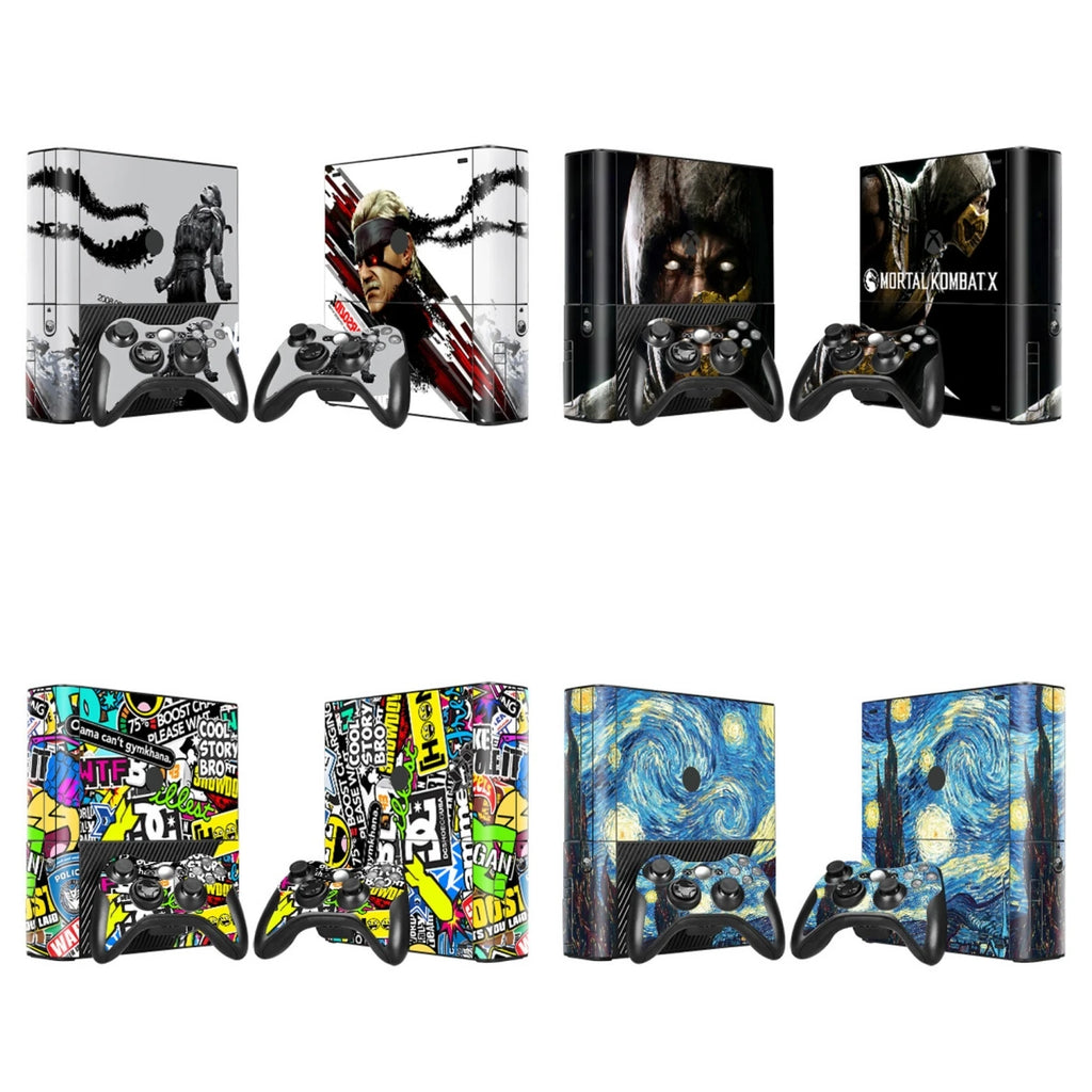 Pegatina Personalizada con Diseño a Medida para Consola Xbox 360 E y 2 Controles, Vinilo Decorativo para Xbox 360 E