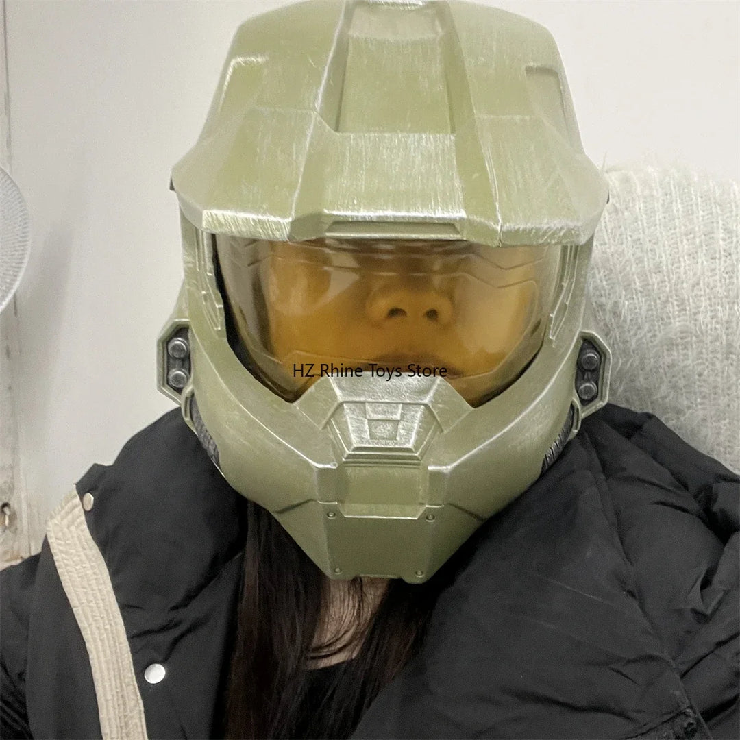 Casco de Star Black Series Wars, modelo Ha-lo Master Chief, para Halloween, cosplay, accesorio de casco verde, ideal como regalo de cumpleaños o Navidad, TK108.