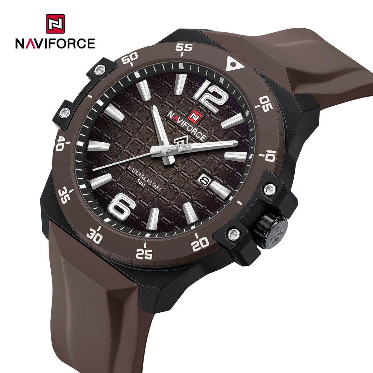 Reloj de lujo para hombre marca NAVIFORCE, reloj de pulsera de cuarzo original, moderno, elegante, resistente al agua y luminoso.