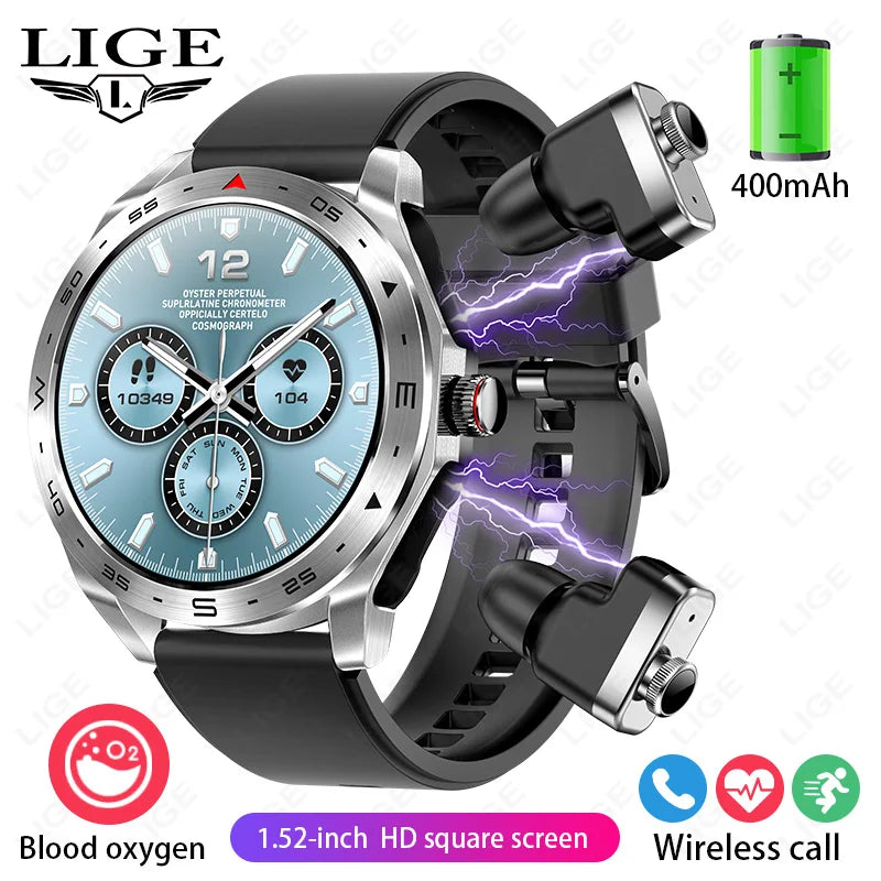 Nuevo reloj inteligente T95 con auriculares Bluetooth 2 en 1, altavoz integrado, calidad de sonido Hi-Fi y tapones con cancelación de ruido