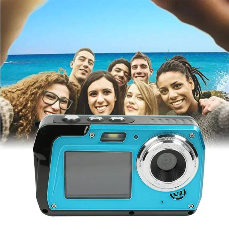 Cámaras digitales subacuáticas 4K, grabadora de vídeo de 56mp, antivibración, Selfie, IPS, pantallas duales, 10 pies, resistente al agua para snorkel y natación