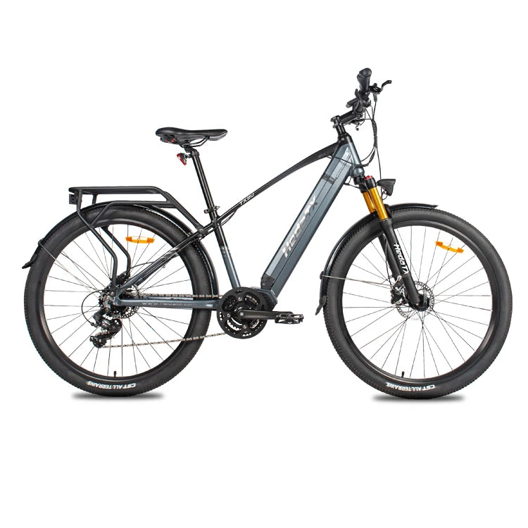 Bicicleta eléctrica de montaña para adultos de lujo, motor central de 250W (750W pico), 45 km/h, TX90, 48V 16Ah, cuadro de aluminio de 29 pulgadas, frenos hidráulicos