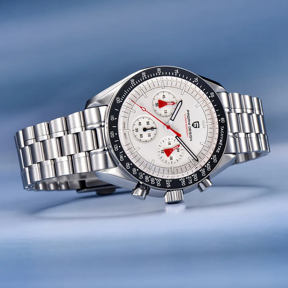 Reloj de lujo para hombre PAGANI DESIGN Moon 2026, cronógrafo de cuarzo, cristal de zafiro AR, mecanismo japonés VK63, reloj deportivo luminoso