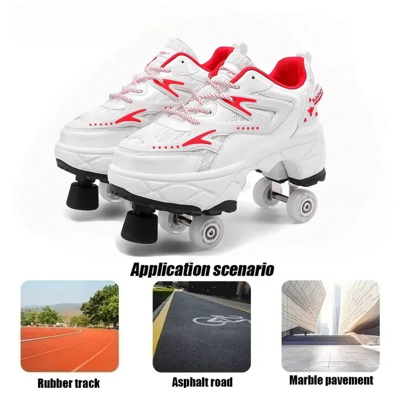 Patines con Ruedas para Niños y Niñas, Zapatos Deportivos con Ruedas, Patines de Ruedas, Regalos para Niños