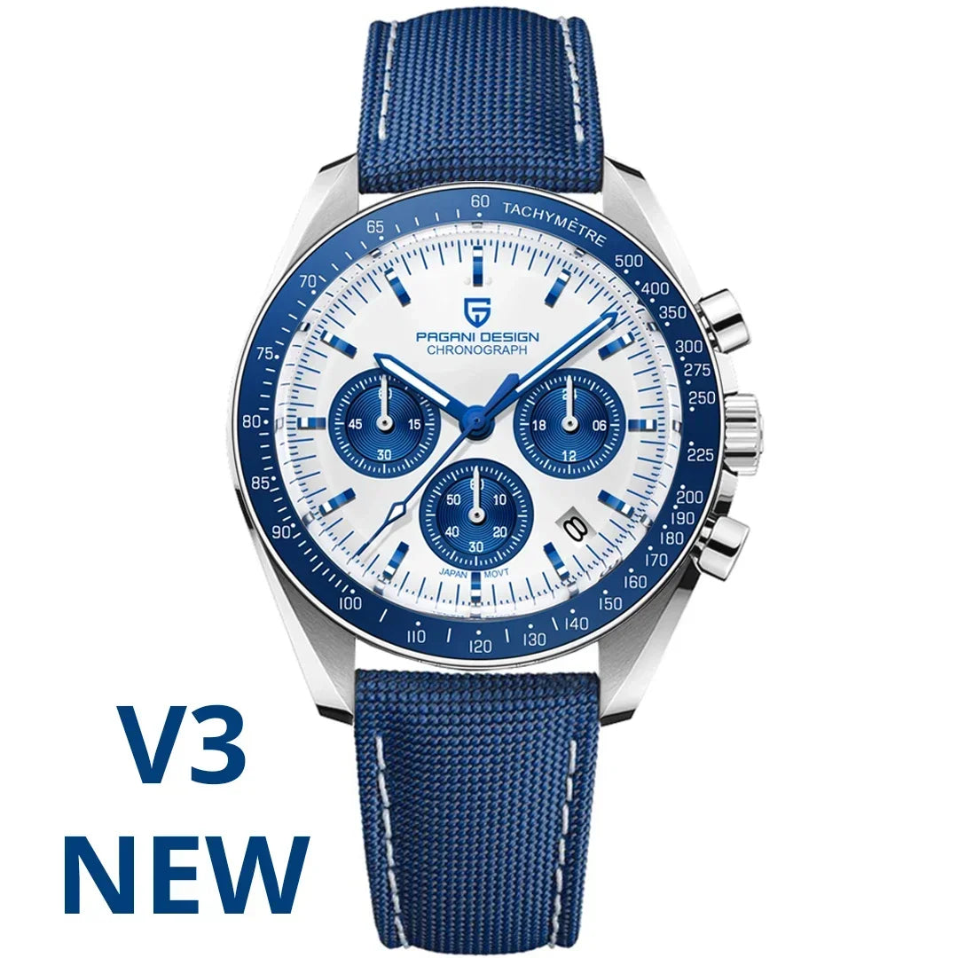 PAGANI DESIGN 2026 Nuevos Relojes de Hombre Reloj de Cuarzo de Lujo Superior para Hombres Cronógrafo de Velocidad con Fecha Automática Reloj de Pulsera con Espejo de Zafiro AR