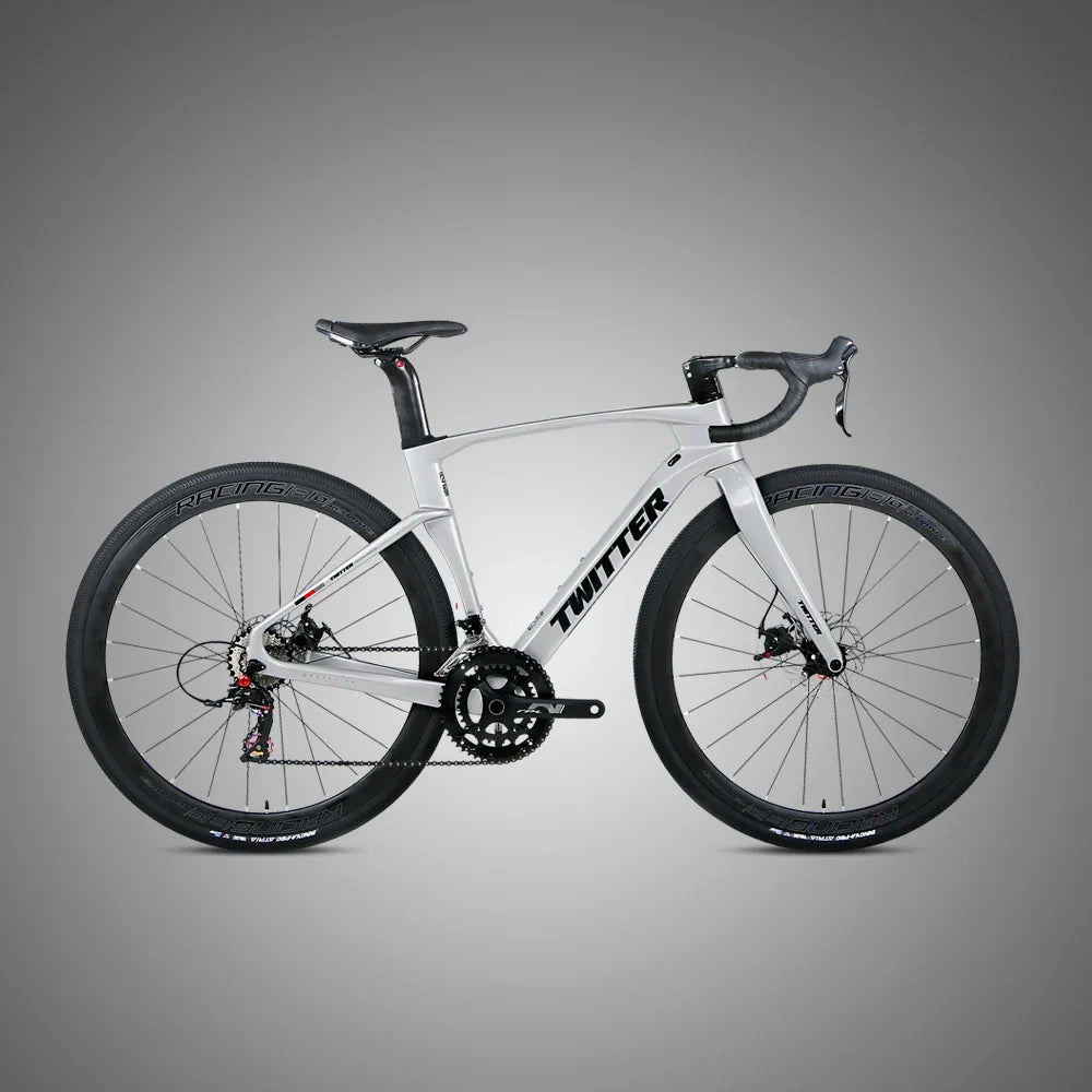 Bicicleta de carretera TWITTER GRAVEL-V3pro 2026, grupo completo GRX RX600-11S, frenos de disco hidráulicos, cuadro de fibra de carbono T900, 700*40c