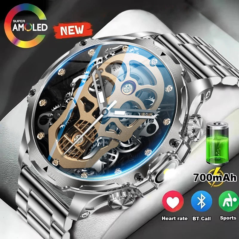 Nuevo reloj inteligente LIGE Ultra AMOLED HD de 1,9 pulgadas, 416*416, para hombre, con llamadas Bluetooth, batería de 700 mAh, deportivo, fitness, resistente al agua